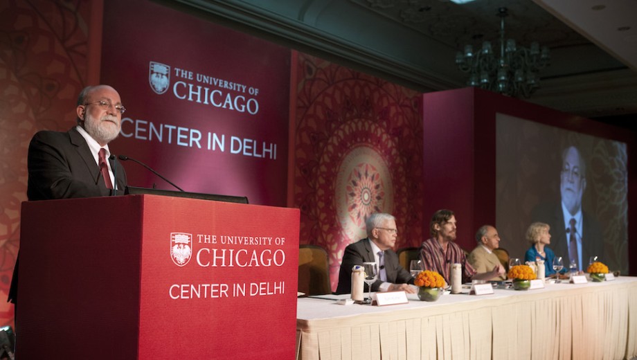 Gary Tubb speaking at Center in Delhi opening