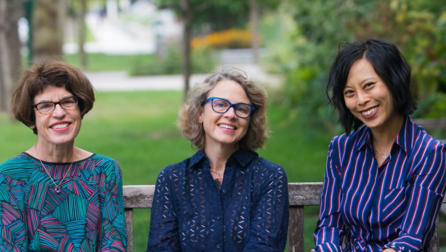 New faculty members Josephine McDonagh, Ellen MacKay, and Sianne Ngai