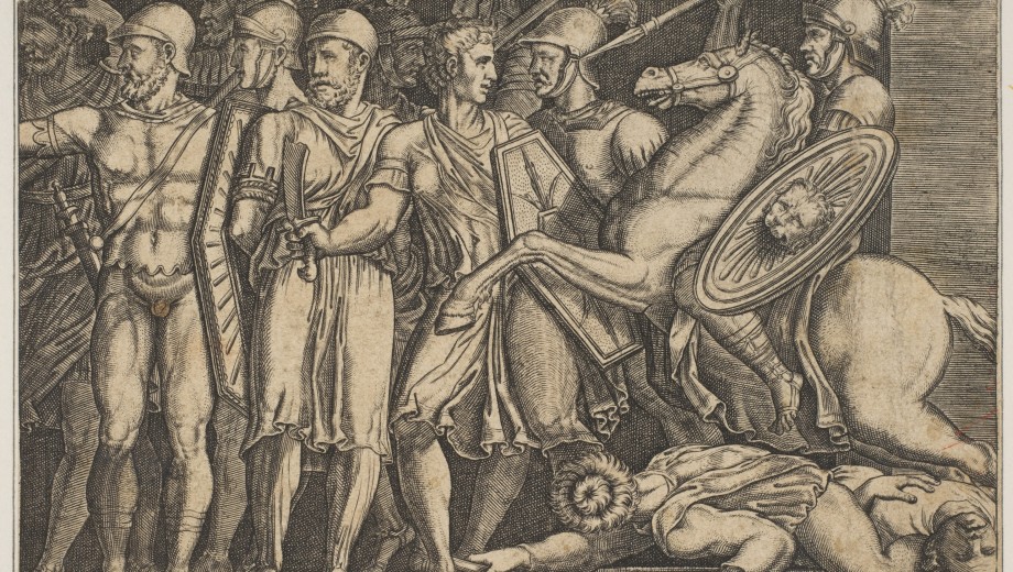 Trajan fighting the Dacians, Anonymous, Italian, 16th to Early 17th Century, Engraving