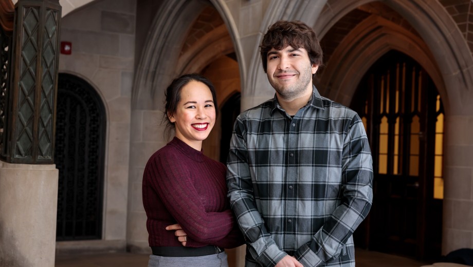 Monica Do and Erik Zyman are among the five junior faculty members in the Department of Linguistics.