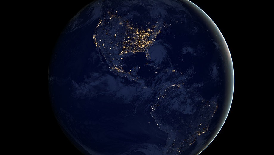 NASA image of earth from space