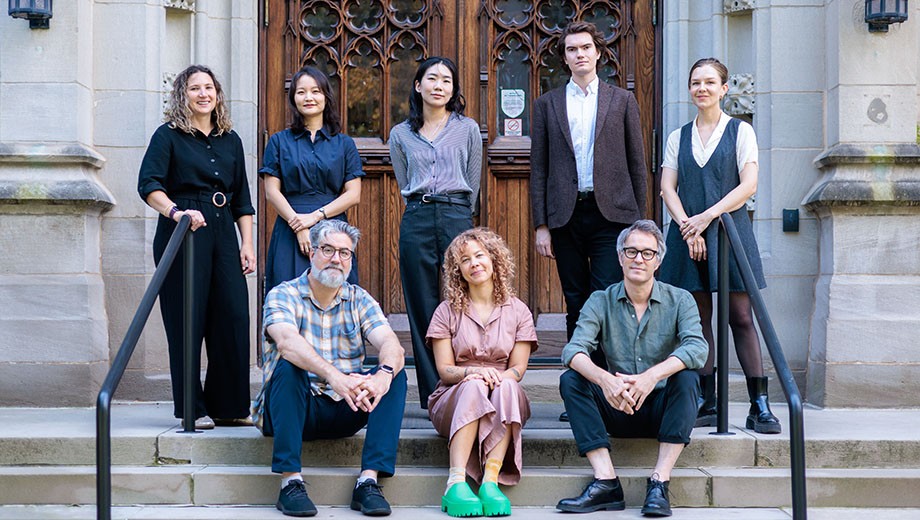 Front row (from left): Sean Kelsey, Anna Martine Whitehead, and Hans Thomalla. Back row (from left): Amanda Lanzillo, Yoonbin Cho, Soyoon Ryu, Alexander Cowan, and Sarah Edmands Martin.