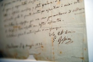 Rossini’s signature on the letter.